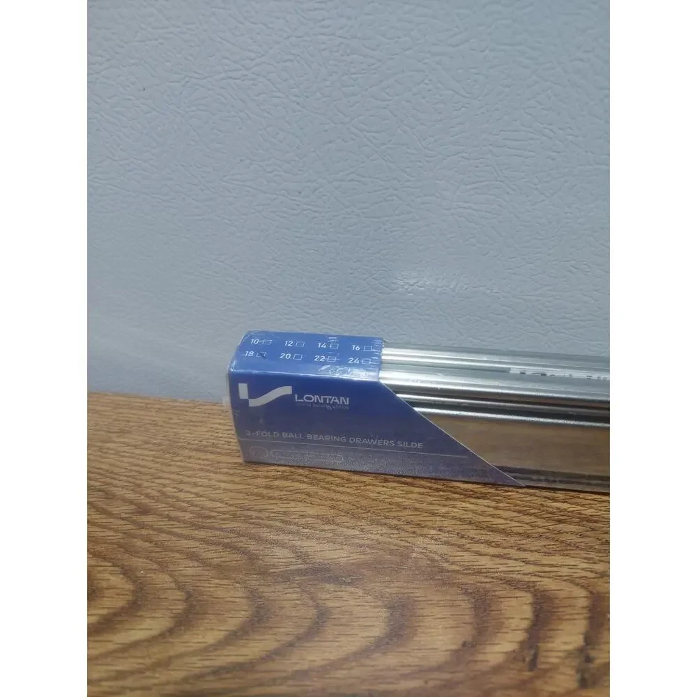 LONTAN 3-Fold Silent Close Ball Bearing Full Extension Drawer Slide 18in Set